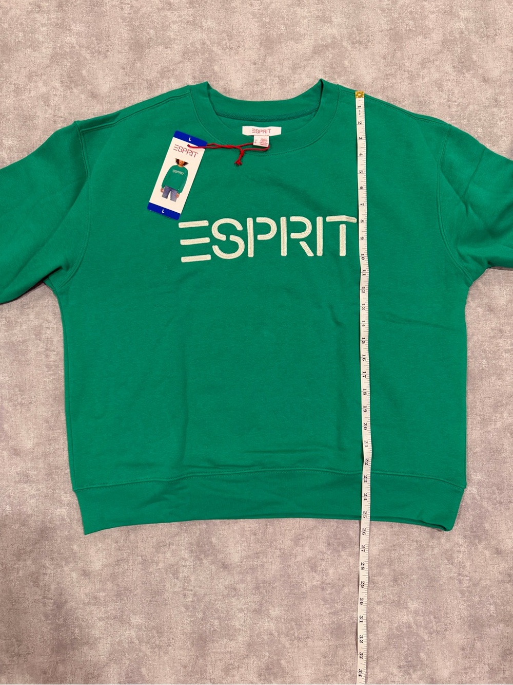 Esprit Bright Green Logo Crewneck Sweatshirt - Picture 5 of 5